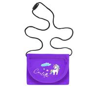 minimutz Monedero infantil personalizado con nombre, bolsa de pecho, unicornio, estrellas, niña, morado, small, Apto para niños
