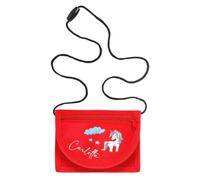 minimutz Monedero infantil personalizado con nombre, bolsa de pecho, unicornio, estrellas, niña, rojo, small, Apto para niños