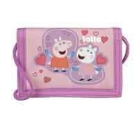 minimutz Monedero para niña Peppa Pig - Personalizado con nombre - Monedero para colgar niños, Corazones rosa., Clásico
