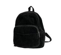 MININAI Mochila estética mini clásica de pana universitaria para mujer, bonita mochila retro grunge, mochila casual, Negro, Talla única, Mochilas Daypack