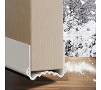 MININUSI Burlete Adhesivo Bajo Puerta 100cm Burlete Blanco Bajo Puertas para El Frio Entrada Interior Exterior Aislamiento Bajo Puerta Basculante Burlete Aislante Bajo Puerta con Perfil PVC+ Adhesivo