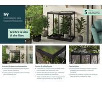 Mininvernadero de policarbonato ivy 4x2- black