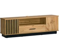 Minio Möbel Lamia TV-Lowboard 2 Puertas 1 Cajón 155x40x50 Eiche Wotan Negro