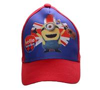 MINION Gorra de béisbol Hello London Blue o Varios tamaños para niños, niñas y niños (52, Rojo)