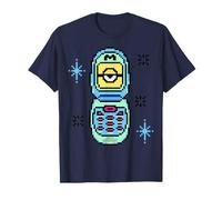 Minions 8-bit Flip Phone Pixel Retro Camiseta