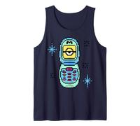 Minions 8-bit Flip Phone Pixel Retro Camiseta sin Mangas