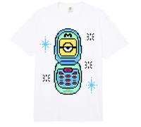 Minions 8-bit Flip Phone Pixel Retro Comfort Colors Adult Heavyweight T-Shirt