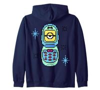 Minions 8-bit Flip Phone Pixel Retro Sudadera con Capucha
