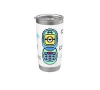 Minions 8-bit Flip Phone Pixel Retro Vaso térmico de acero inoxidable de doble pared