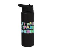 Minions 8-bit Let Your Strange Shine Stainless Steel Insulated Water Bottle