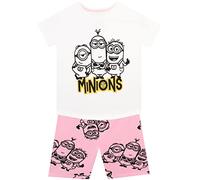 Minions Conjuntos de Top y Pantalones Cortos para Niñas Multicolor 9-10 años