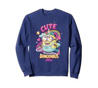 Minions Cute But Dangerous Sudadera, Unisex para Adultos, Azul Marino, XXL