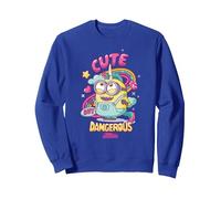 Minions Cute But Dangerous Sudadera, Unisex para Adultos, Azul Real, L