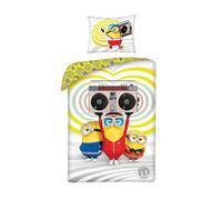 Minions Estéreo Funda Edredón Individual Y de Almohada Talla Ue Juego Cama 100%