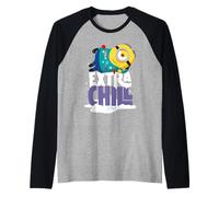 Minions Extra Chill Christmas Holiday Camiseta Manga Raglan
