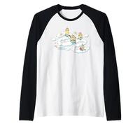Minions Fluffy Unicorn In The Clouds Camiseta Manga Raglan