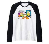 Minions Halloween Trick-Or-Treat Bob Stuart and Kevin Camiseta Manga Raglan