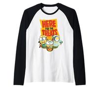Minions Here For The Treats Trio Camiseta Manga Raglan