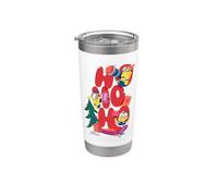 Minions Ho Ho Ho Vaso térmico de acero inoxidable de doble pared