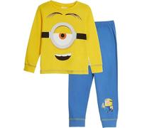 Minions / Los Novelty, 100% Algodón Pijama de Manga Larga, Yellow/Blue, 9-10 Años: 140cm, Amarillo