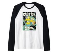 Minions & Monsters Caution Content Creator Camiseta Manga Raglan