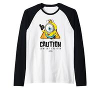 Minions & Monsters James Caution Content Creator Camiseta Manga Raglan