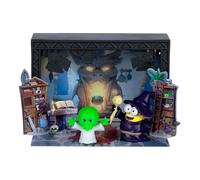 Minions & Monsters Plató La guarida del hechicero | 3 platós coleccionables que se conectan para crear tu producción de Hollywood; 2 minifiguras y 3 accesorios
