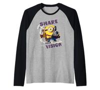 Minions & Monsters Share Your Vision Camiseta Manga Raglan