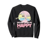 Minions Otto and Bob Sakura Blossoms Nature Makes Me Happy Sudadera