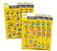 Minions Paquete de calcomanías para niños y niñas, paquete de 114 calcomanías hinchadas para decoración de fiesta de cumpleaños de niños, bolsas de golosinas, recuerdos de fiesta de cumpleaños de