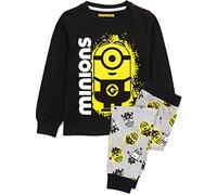 Minions Pijamas niños niños películas de Manga Larga Arriba y Gris Fondos PJS 10-11 años
