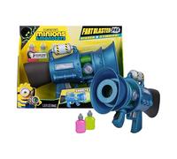 Minions Pistola de Pedos Pro Monsters de Illumination - 8 Niveles de pestilencia - Lanza Anillos de Pedos apestosos hasta 1,8 m - Incluye 2 fórmulas de Pedos con Aromas Diferentes