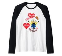 Minions Small Friend Big Heart Camiseta Manga Raglan