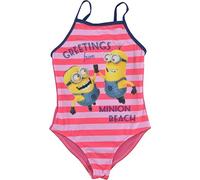 Minions Traje de baño para niñas - Saludos de Minion Playa bañador niños Rosa/Rosa (as3, Numeric, Numeric_98, Numeric_104, Regular)