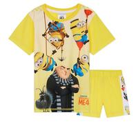 Minions Transpirable Pijama Niño Corto, Set de 2 Piezas - Regalo para Niños (Amarillo/Multi, 4-5 Años)