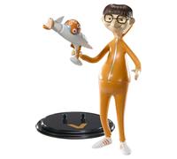 Bendyfigs Muñeca coleccionable Minions Victor 16,5 cm posable con soporte y mini accesorios