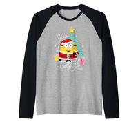 Minions You Be Good Santa Minion Holiday Camiseta Manga Raglan