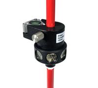 Miniprisma de medición 360°, Allround Prisma MPS360T desplazable con 4 varillas de 30 cm + adaptador de libélula de 2 mm para estación total
