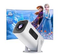Miniproyector Android 11 280 ANSI 4K 8K 1080P WiFi 6 BT5.0 Proyector portátil de Cine en casa Android/iOS Video Theater (Blanco) (Blanco)