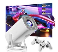 Miniproyector con 64 GB de Almacenamiento para Juegos, 160 lúmenes ANSI, resolución HD 1080x600P, HDMI, portátil para Dormitorio, Cine en casa y Exteriores (Blanco)