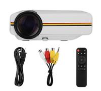 Miniproyector con control remoto, proyector LED HD1080P portátil para entretenimiento al aire libre, altavoz HIFI integrado y reflexión difusa.