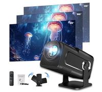 Miniproyector de Corto Alcance, 130 lúmenes ANSI, resolución 1280 x 720P, proyector de películas portátil para dormitorios, Juegos y Exteriores (Negro)