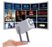 Miniproyector Inteligente, proyector portátil Giratorio de 360°, proyector Inteligente 4K Compatible con WiFi 6, Bt5.0