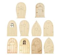 Minipuerta de hadas para decoración de árboles, puerta de jardín de hadas, puerta secreta tallada a mano, puerta secreta de elfos, 10 estilos, accesorios de jardín de hadas, decoración al aire libre