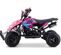 Miniquad Infantil de Gasolina Raptor-R4 49cc (Gasolina Mezcla), Color Rosa, niños de 4 a 10 años