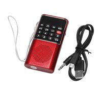 Miniradio port?til de bolsillo L-328 con FM y escaneo autom?tico, grabadora de m?sica MP3