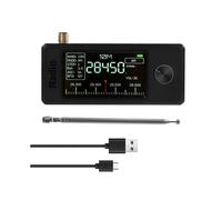 Miniradio Portátil Compatible con Banda Completa LSB/USB/AM/FM de 0,5 A 108 MHz con Receptor de Señal de Antena en Bandas /SW/MW/VHF, Color Negro.
