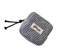 Minis - Bolsa de maquillaje para bolso, pequeña bolsa de cosméticos de viaje, monedero, servilleta sanitaria, almacenamiento de lápiz labial para mujeres, mini cosméticos para bolso, Black, Mass