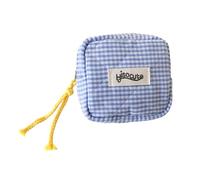 Minis - Bolsa de maquillaje pequeña para cosméticos, viajes, monedas, almacenamiento de servilletas sanitarias, lápiz labial para mujer, bolsa de almacenamiento de servilletas sanitarias, Blue, Mass