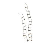Minis - Escalera de cuerda de madera en miniatura para decoración de gnomos, Microlandscape, hadas, jardines, bricolaje, gnomos, accesorios colgantes para decoración del hogar